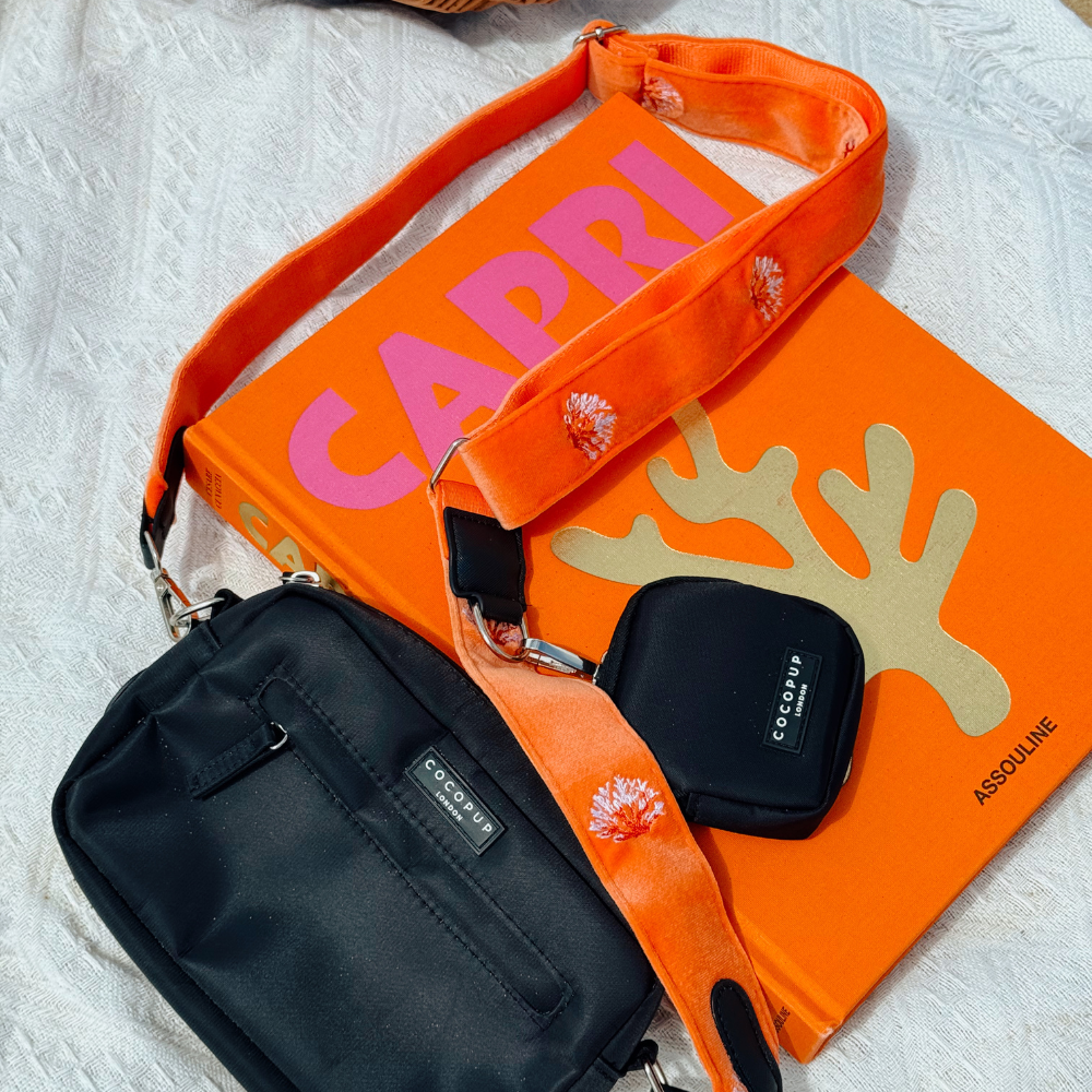 Luxe Velvet Bag Strap - Coral Core