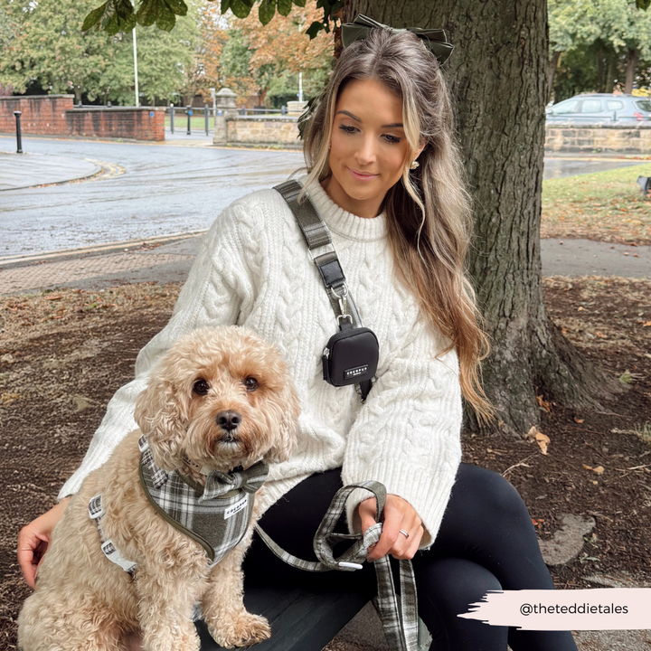 Dog Walking Bag Bundle - Olive Check