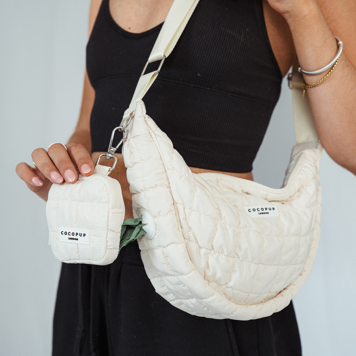 Crossbody Crescent Dog Walking Bag - Cloud
