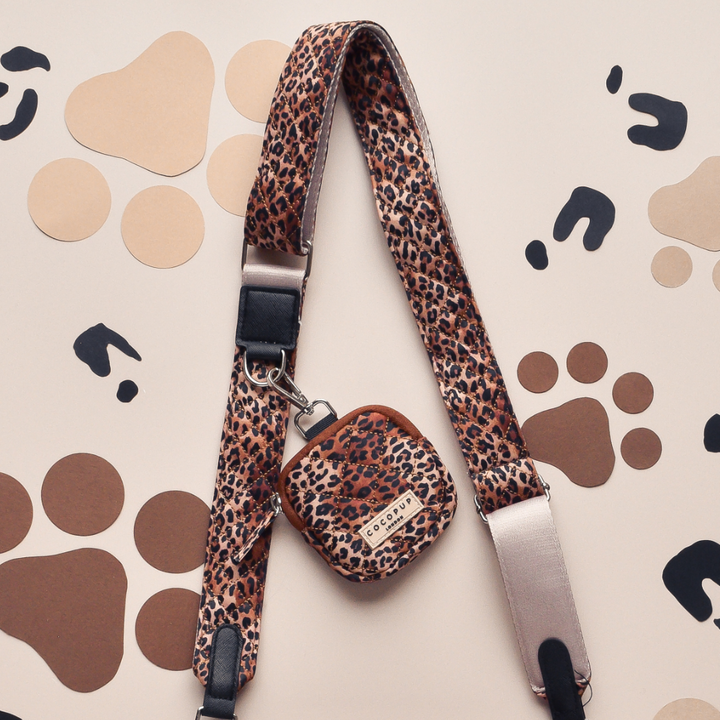 Bag Strap - Quilted Leopard Pup