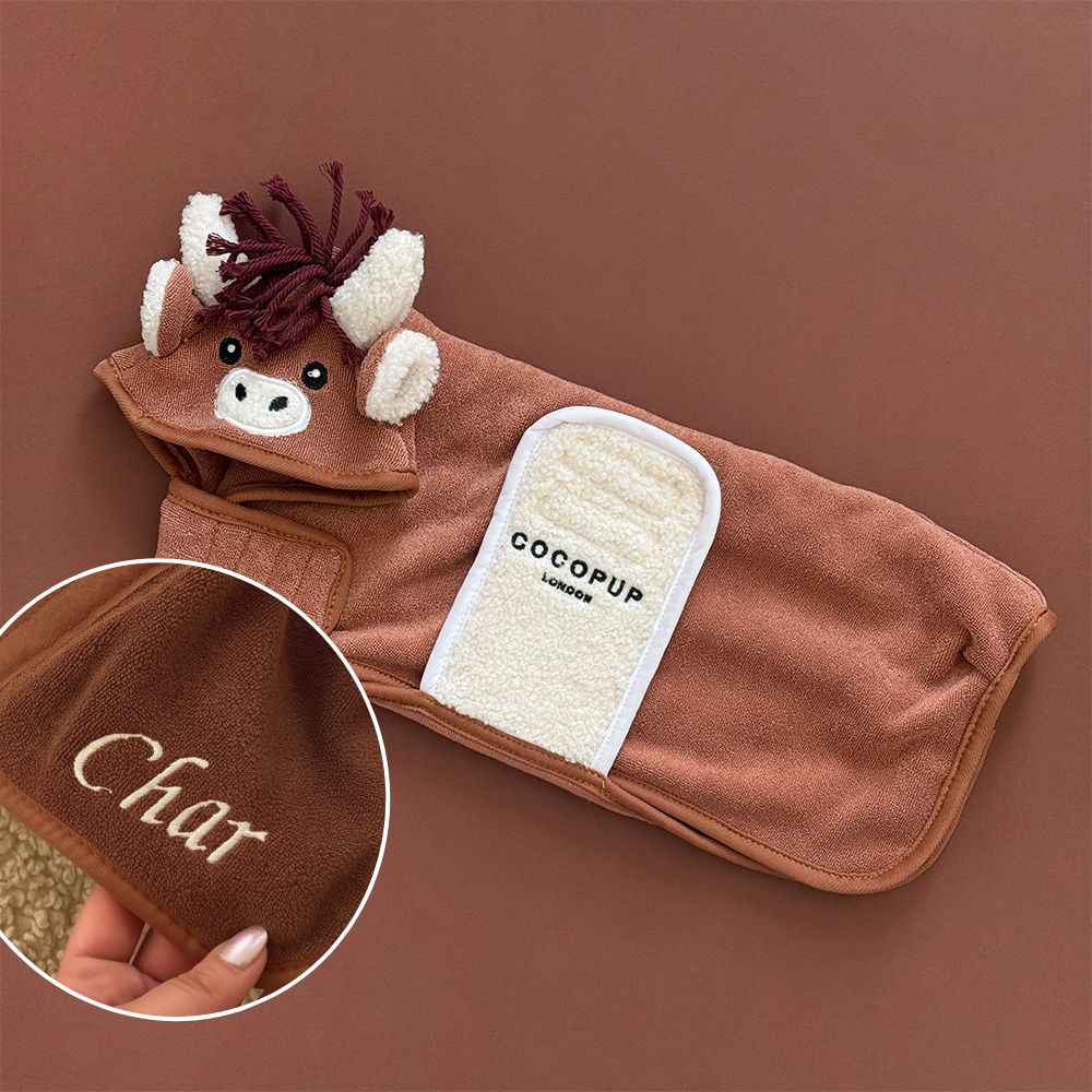 PERSONALISED Harold the Highland Cow Drying Robe