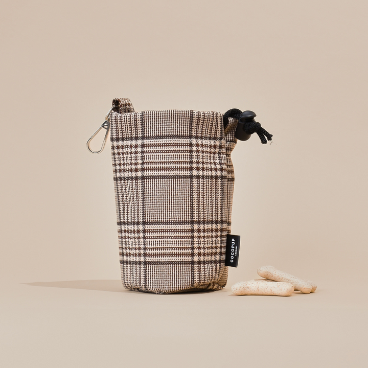 Drawstring Treat Pouch - Pup Plaid