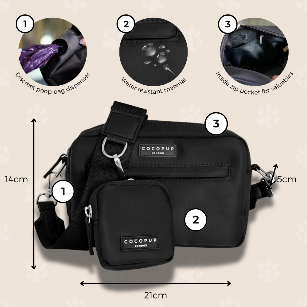 Dog Walking Black Bag Bundle - Plain Black
