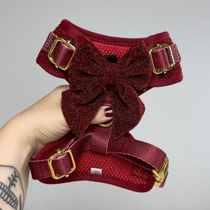 Limited Edition Burgundy Sparkle Pup Sailor Bow Tie