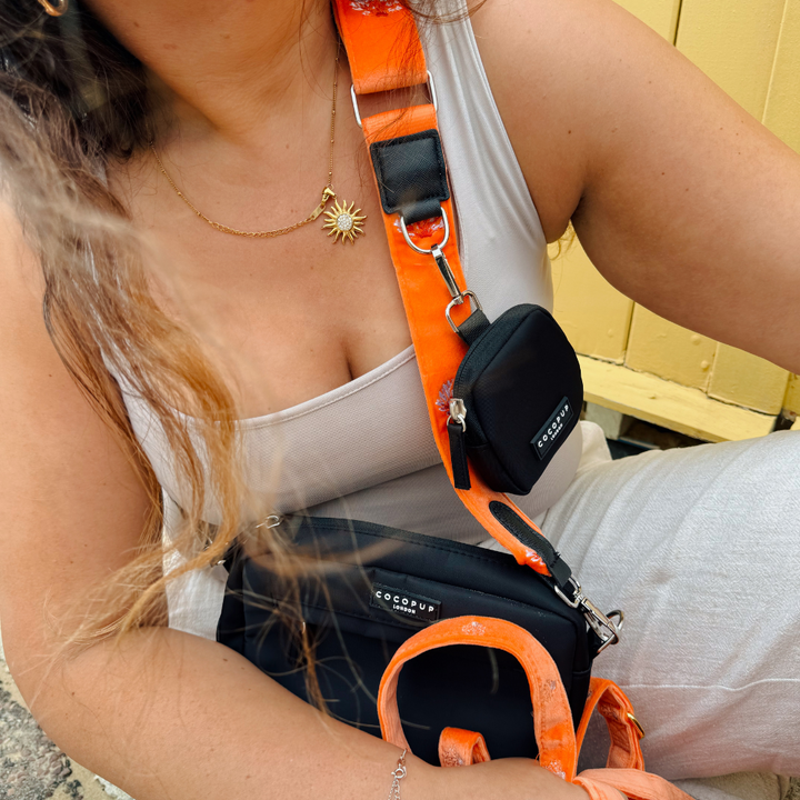 Luxe Velvet Bag Strap - Coral Core