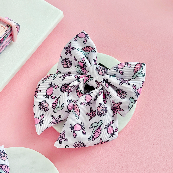Pawcific Pink Reef Sailor Bow Tie