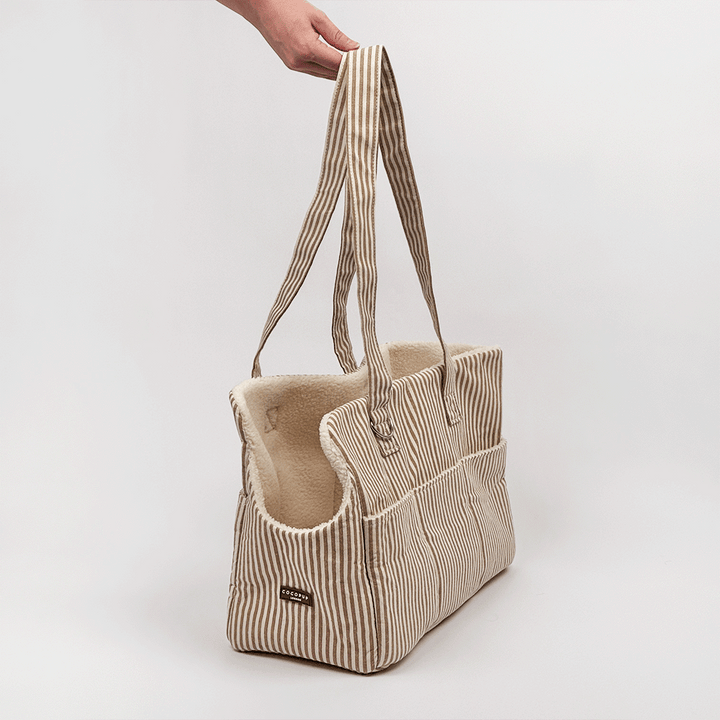 Dog Carrier - London Linen Stripes