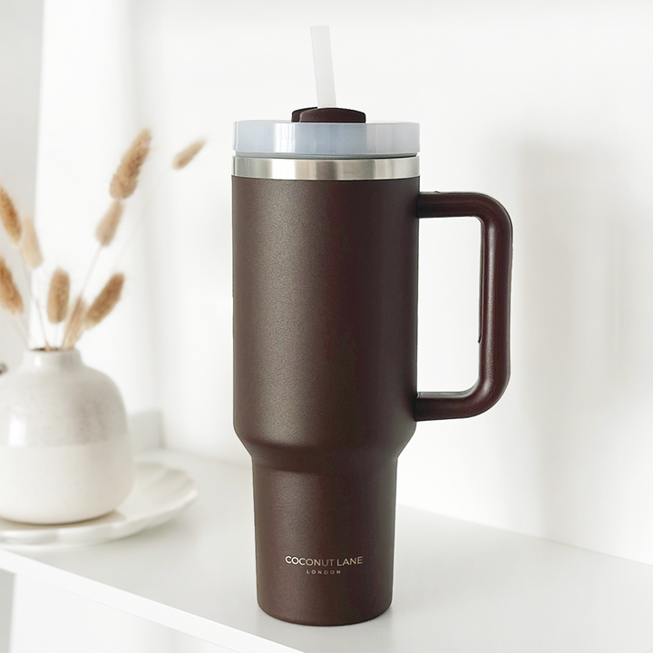 Chocolate Stainless Steel Tumbler - By Coconut Lane