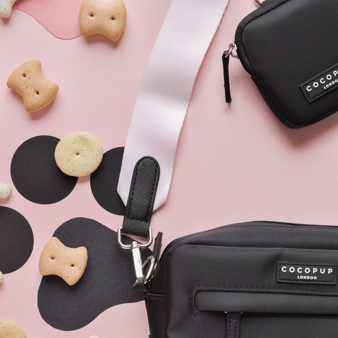 Dog Walking Black Bag Bundle - Baby Pink