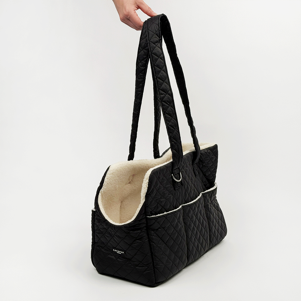 Dog Carrier - Quilted Black