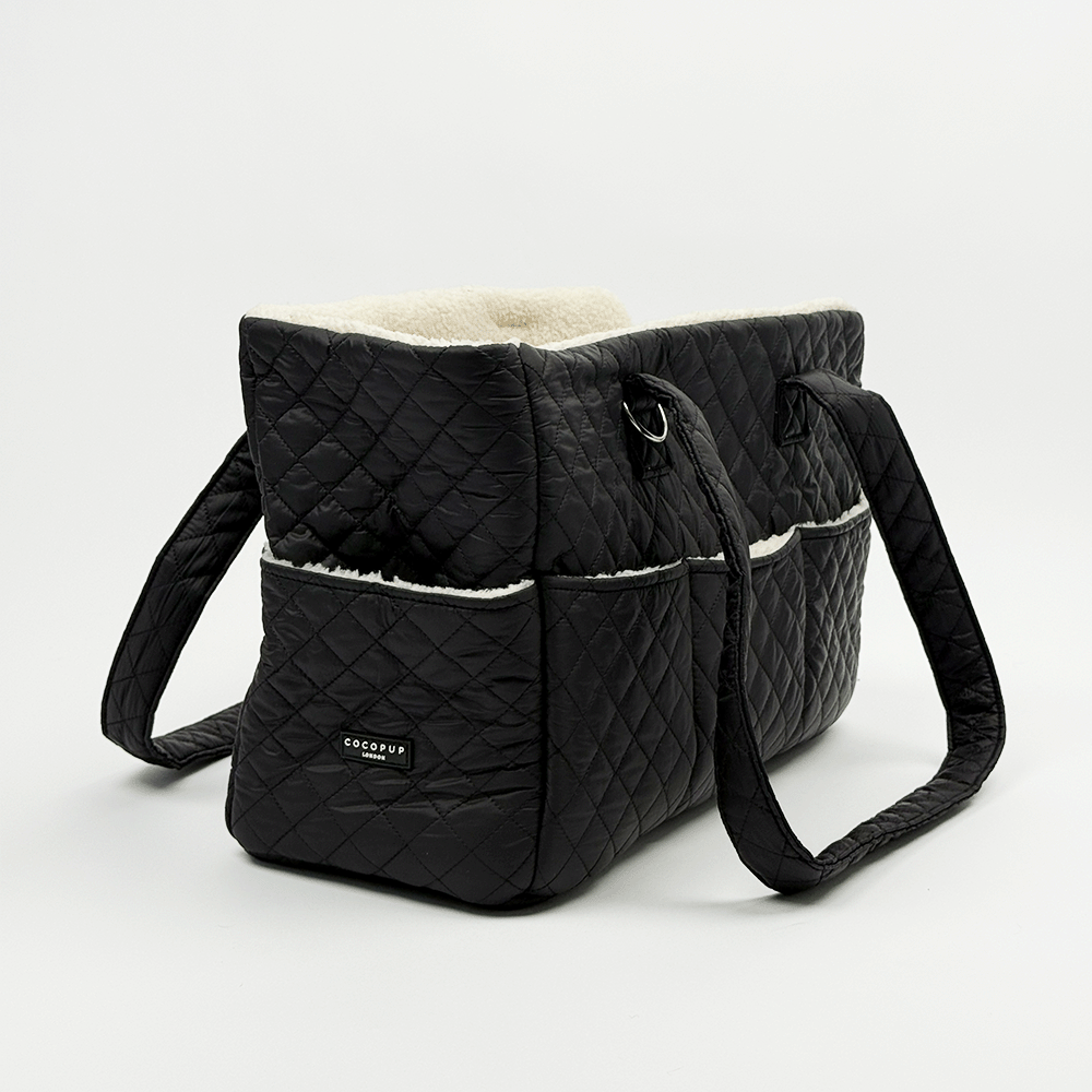 Dog Carrier - Quilted Black