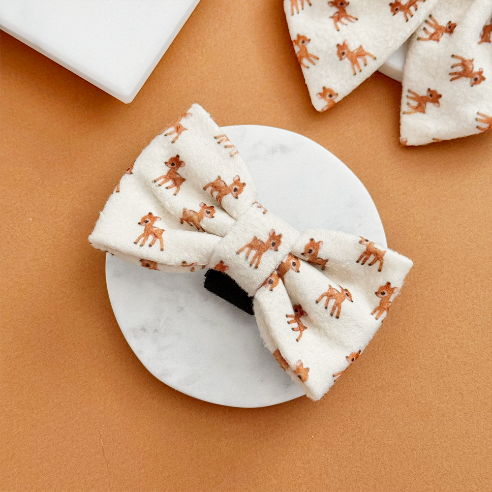 Fleecy Fawn Bow Tie
