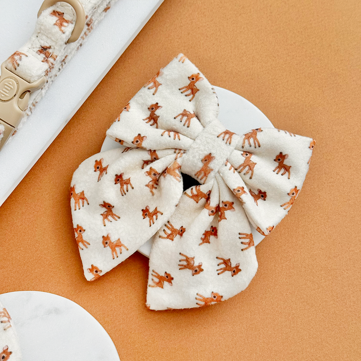 Fleecy Fawn Sailor Bow Tie