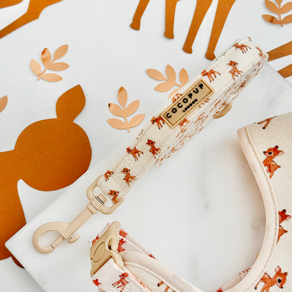Fleecy Fawn Adjustable Neck Harness, Lead & Collar Bundle