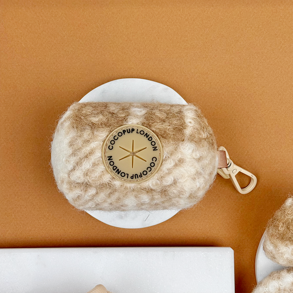 Highland Fleece Poop Bag Holder - Oatmeal
