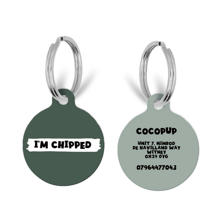 Personalised Text ID Tag - Khaki