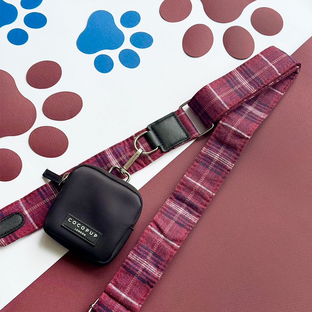 Dog Walking Black Bag Bundle - Mulberry Plaid