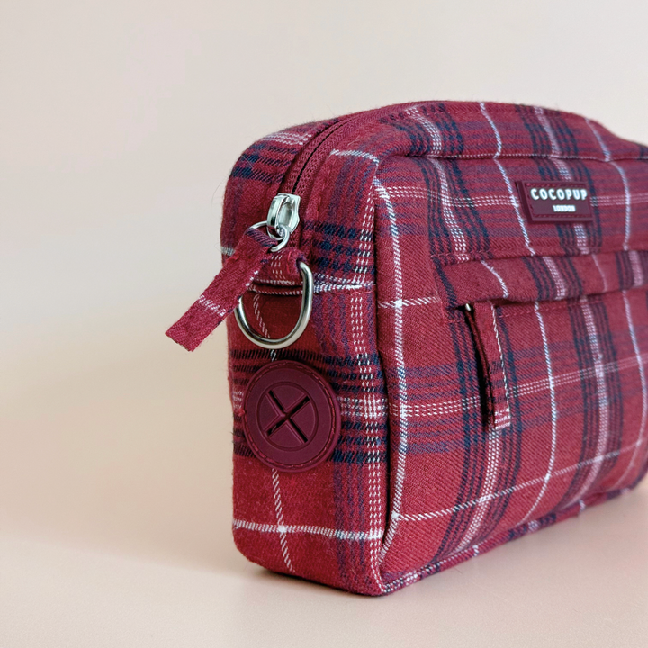 Dog Walking Bag - Mulberry Plaid