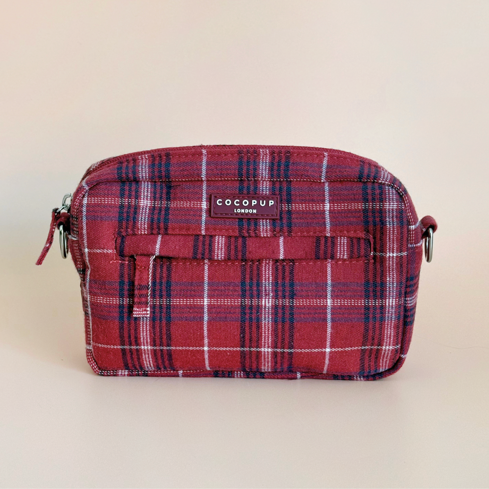 Mulberry Plaid Dog Walking Bag Bundle - Mulberry Plaid