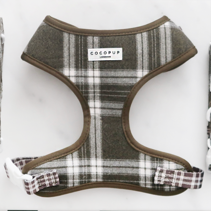 Olive Check Adjustable Neck HARNESS