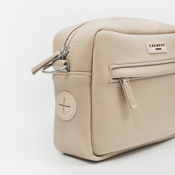 PU Leather Dog Walking Bag Bundle - Caramel