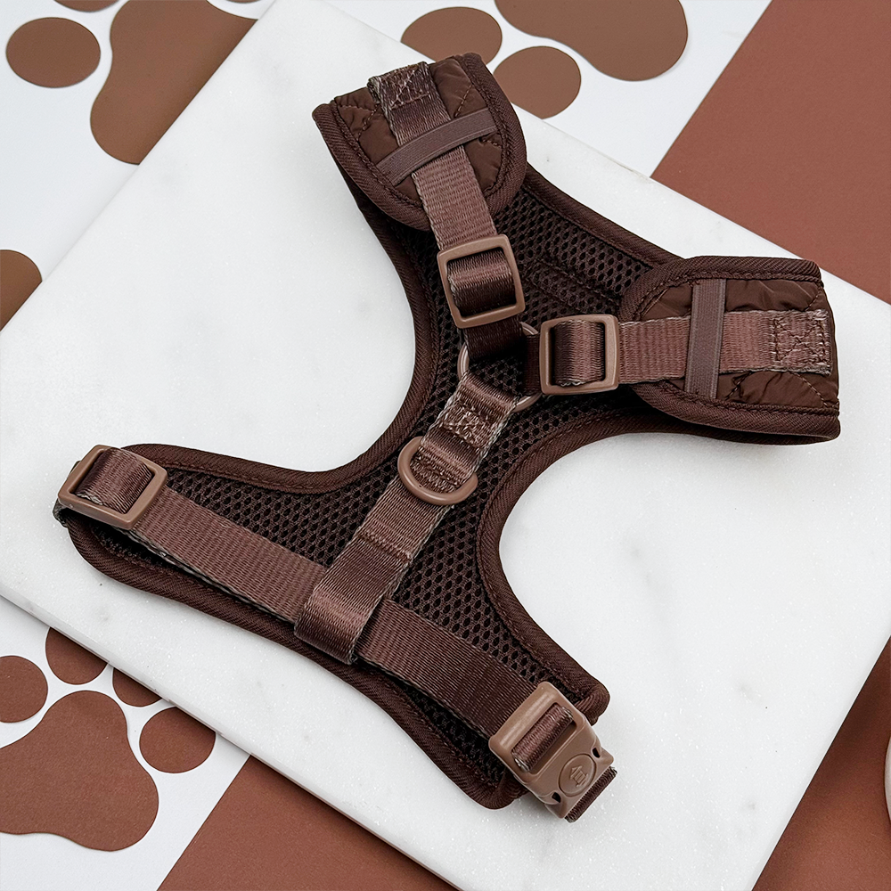 Espresso Quilted Adjustable Neck HARNESS