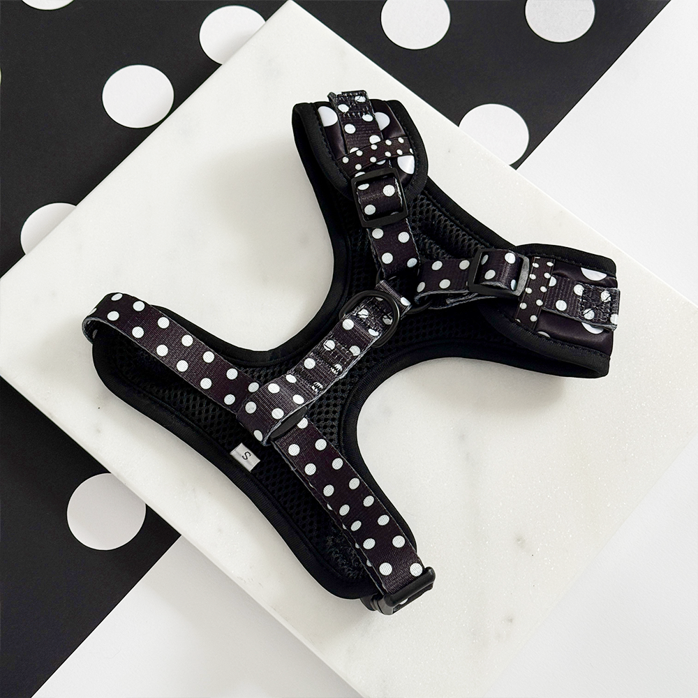 Satin Polka Dot Adjustable Neck HARNESS