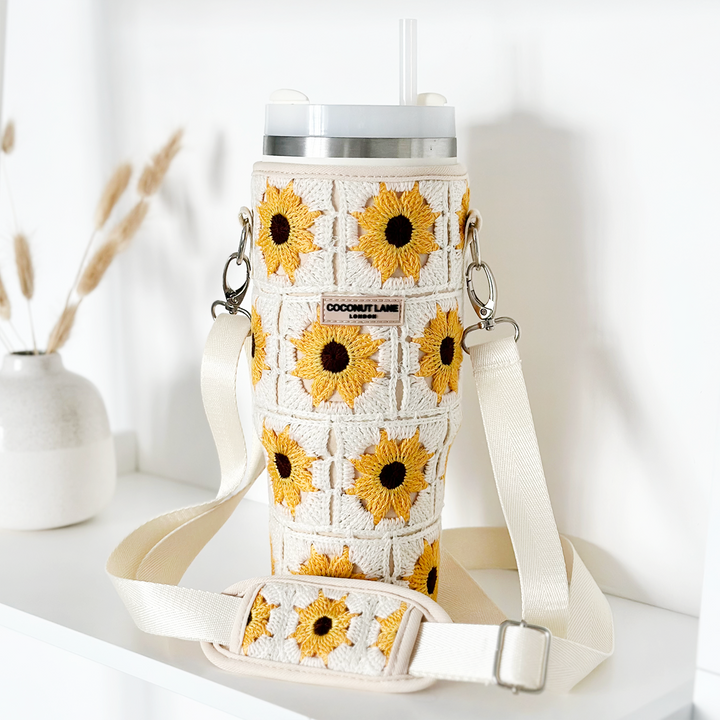 Sunflower Patch Tumbler Carry Case by Coconut Lane