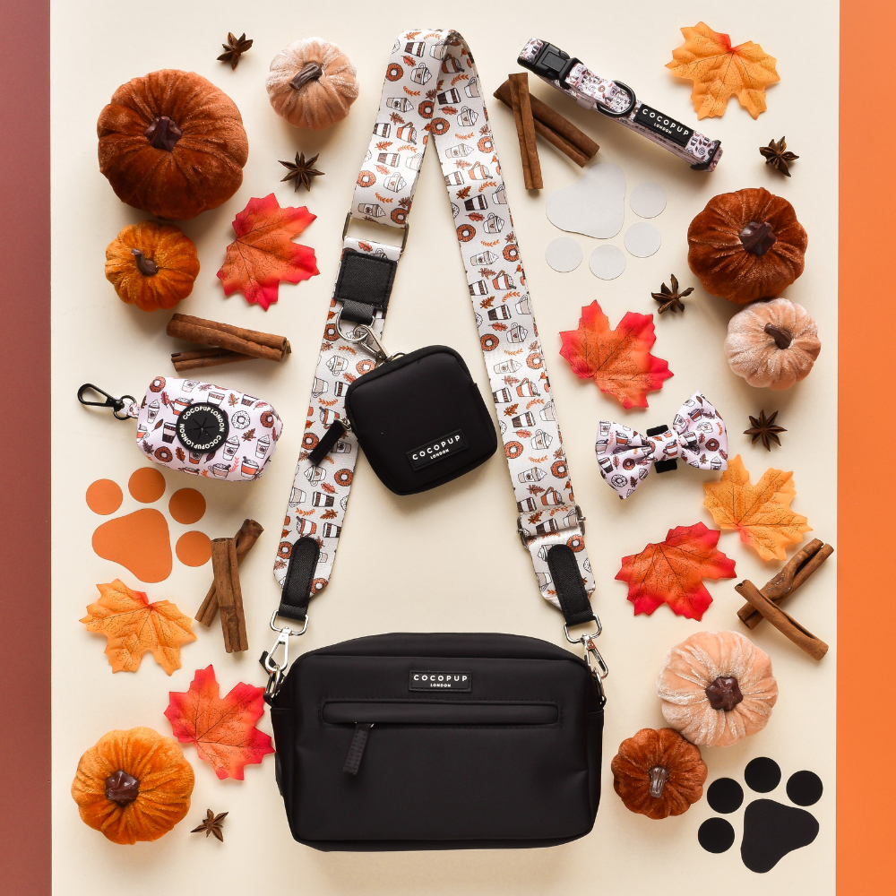 Dog Walking Black Bag Bundle - Autumn Puppuccino