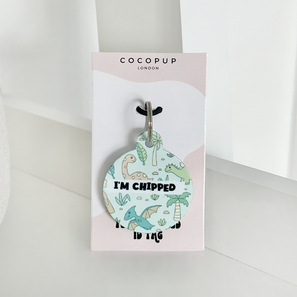 Personalised 'I'm Chipped' ID Tag - Dinopaws
