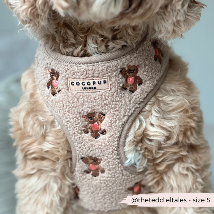 Theo Embroidered Teddy Adjustable Neck Harness