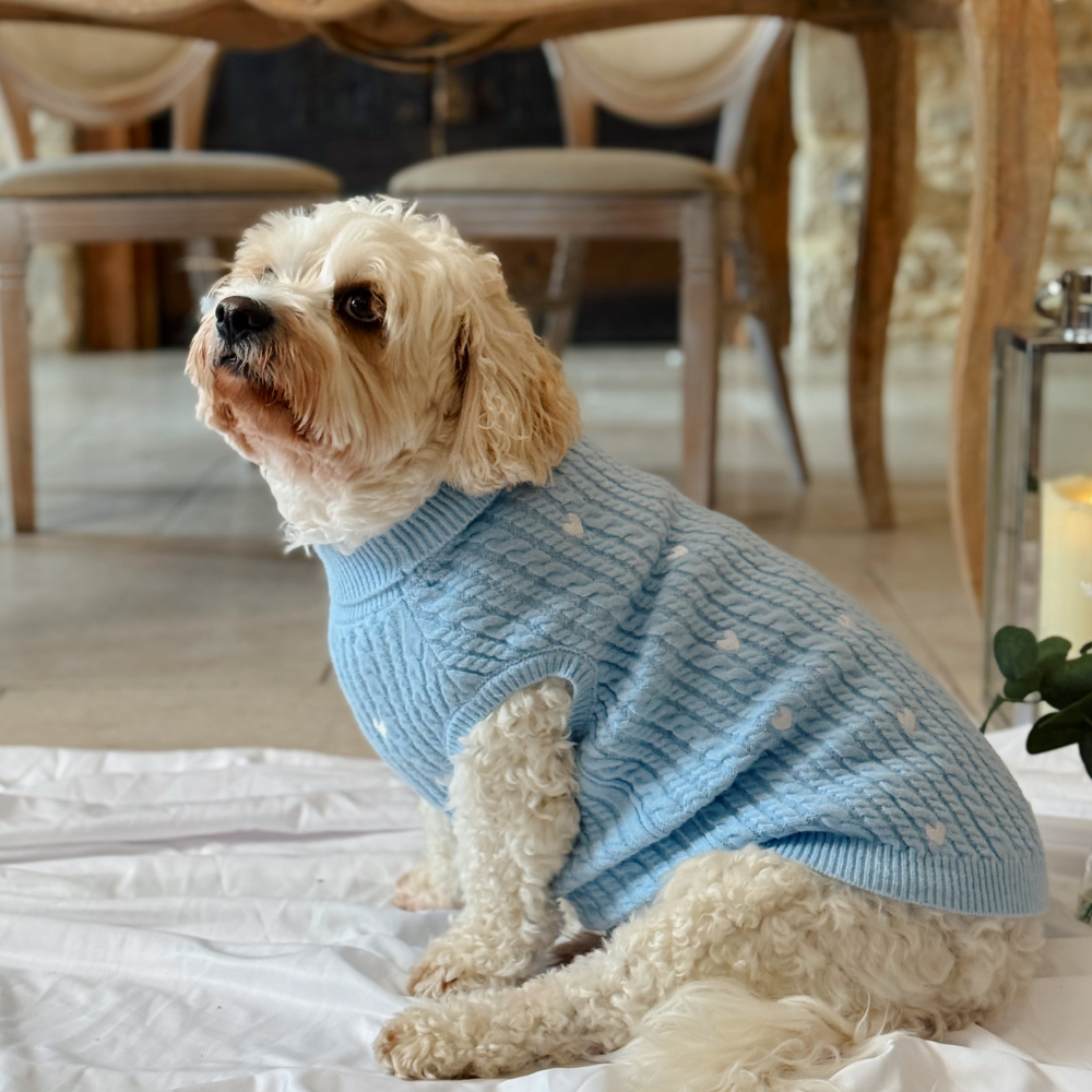 Jumper - Cable Knit Blue Heartstrings