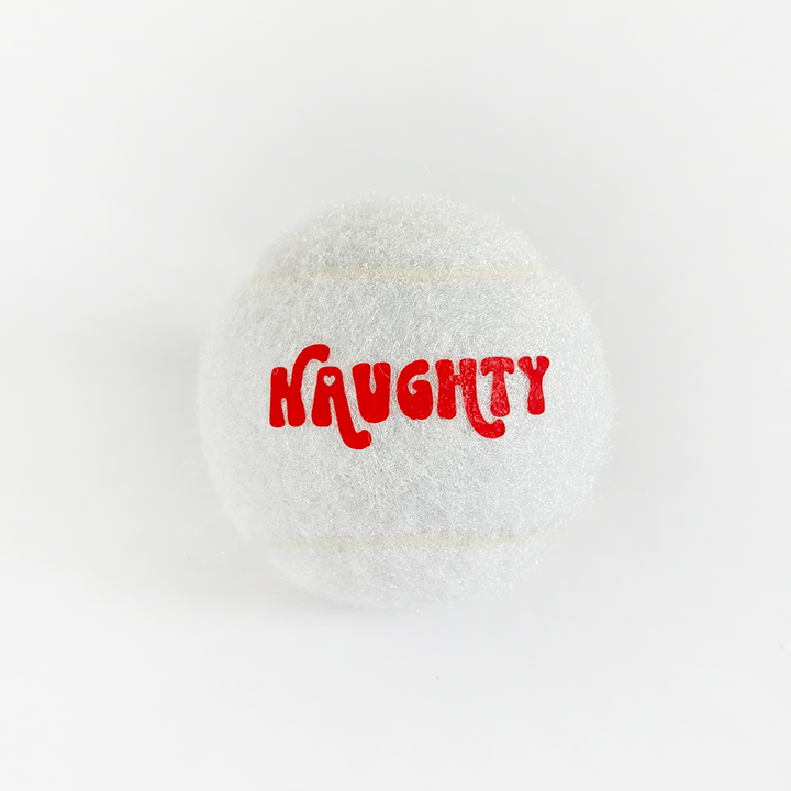 Limited Edition Christmas Tennis Ball - Naughty